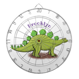 Funny stegosaurus dinosaur cartoon dart board