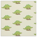 Funny stegosaurus dinosaur cartoon fabric