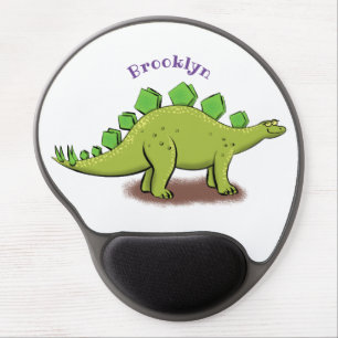 Funny stegosaurus dinosaur cartoon gel mouse pad