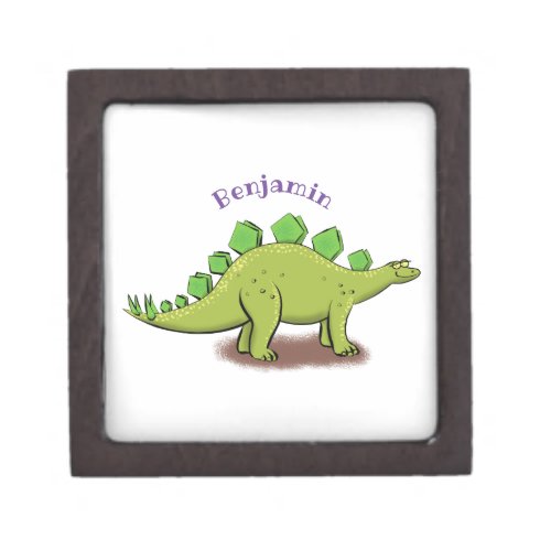 Funny stegosaurus dinosaur cartoon gift box