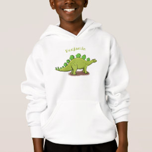 Funny stegosaurus dinosaur cartoon hoodie