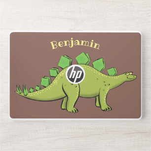 Funny stegosaurus dinosaur cartoon HP laptop skin