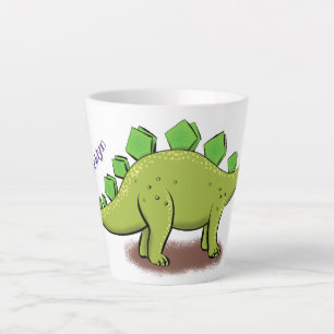 Funny stegosaurus dinosaur cartoon latte mug