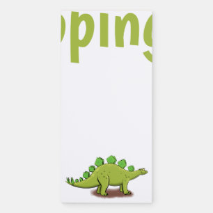 Funny stegosaurus dinosaur cartoon magnetic notepad