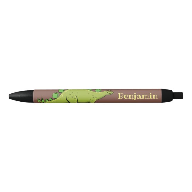 Funny stegosaurus dinosaur cartoon pen (Front)