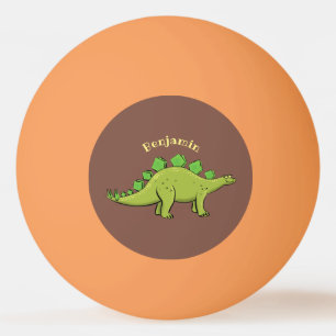 Funny stegosaurus dinosaur cartoon ping pong ball