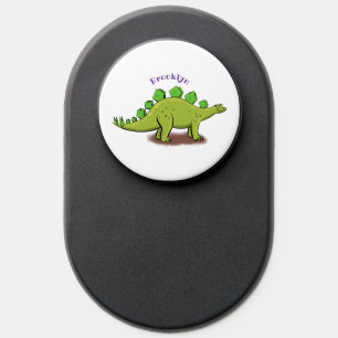 Funny stegosaurus dinosaur cartoon PopSocket