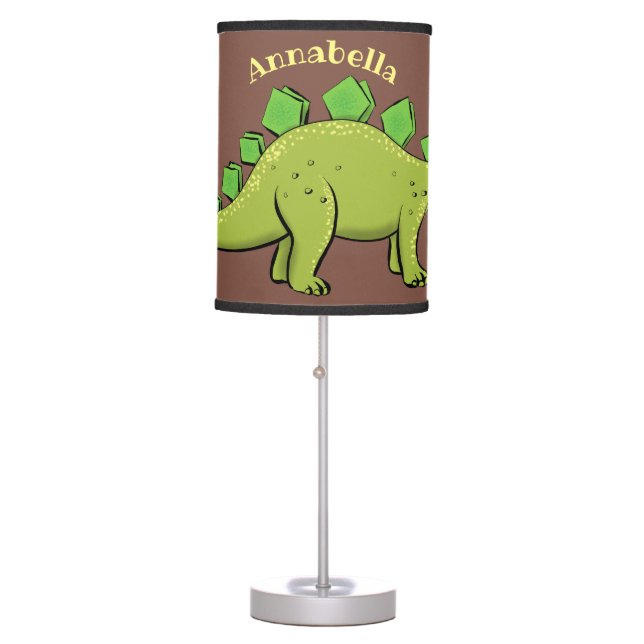 Funny stegosaurus dinosaur cartoon table lamp (Front)