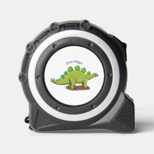 Funny stegosaurus dinosaur cartoon tape measure