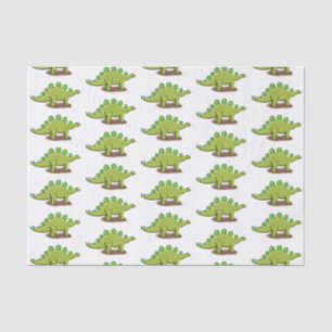 Funny stegosaurus dinosaur cartoon tissue paper