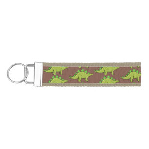 Funny stegosaurus dinosaur cartoon wrist keychain