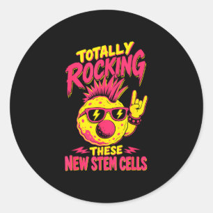Funny stem cell transplant survivor  classic round sticker