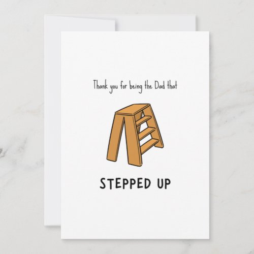 Funny Stepdad Pun Fathers Day Holiday Card