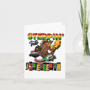 Funny Stepping Into Juneteenth 1865 Black History  Card