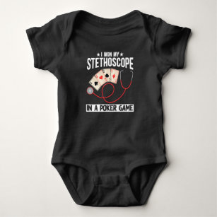 Funny Stethoscope Joke Nurse Doctor Hospital Humor Baby Bodysuit