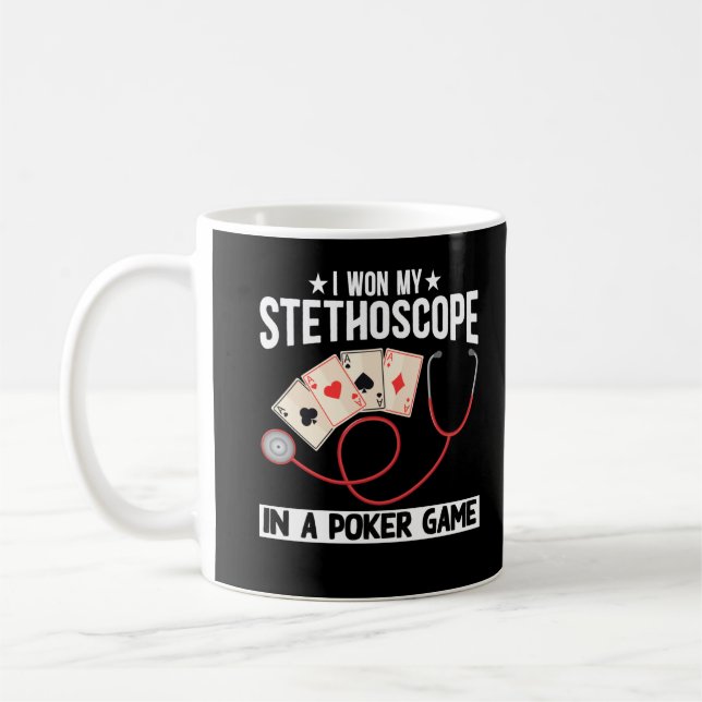 Funny Stethoscope Joke Nurse Doctor Hospital Humor Coffee Mug (Left)