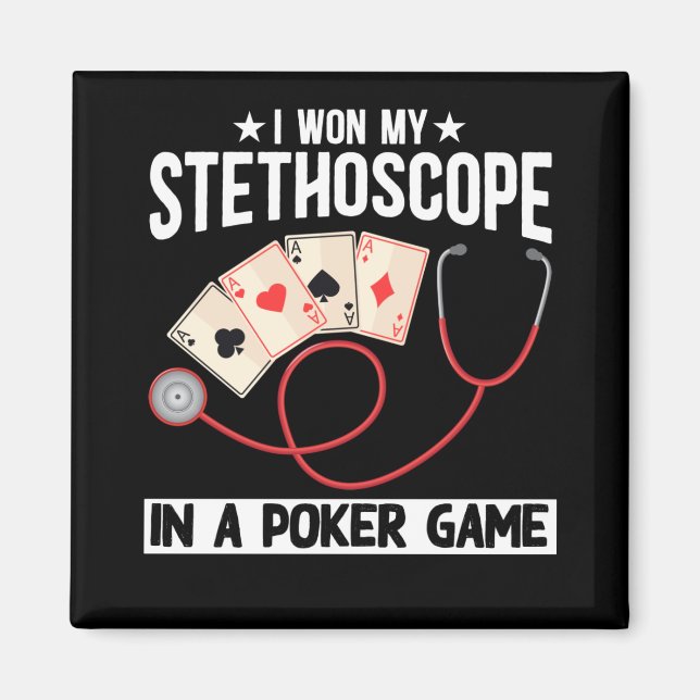 Funny Stethoscope Joke Nurse Doctor Hospital Humor Magnet (Front)