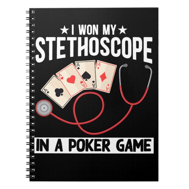 Funny Stethoscope Joke Nurse Doctor Hospital Humor Notebook (Front)
