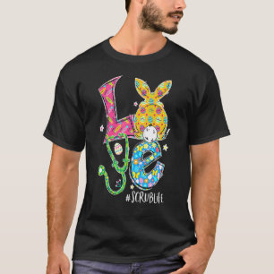 Funny Stethoscope Love Scrub Life Nurse Bunny East T-Shirt