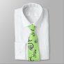 Funny stethoscopes for doctors on light green neck tie