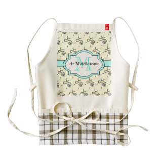 Funny stethoscopes for doctors on yellow name zazzle HEART apron