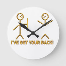 Funny Stick Figure "I've Got Your Back!" Pun