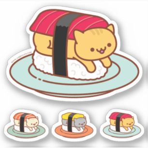 Funny Stickers - SUSHI CATS - MAGURO