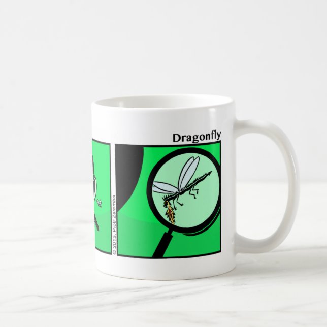 Funny Stickman Dragonfly Mug (Right)