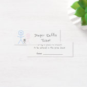 Funny Stickman Family Drawing Diaper Raffle Ticket (Desk)