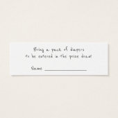 Funny Stickman Family Drawing Diaper Raffle Ticket (Back)