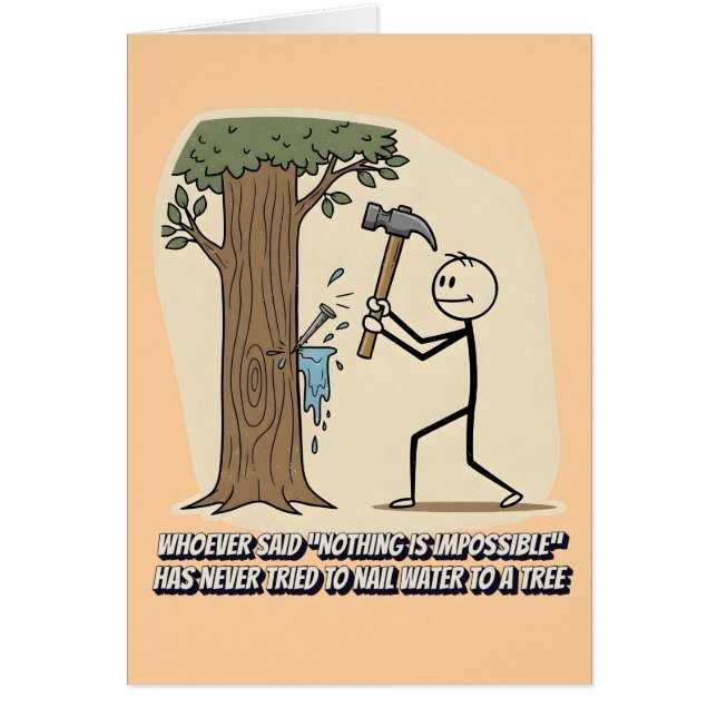 Funny stickman slogan cards (Front)