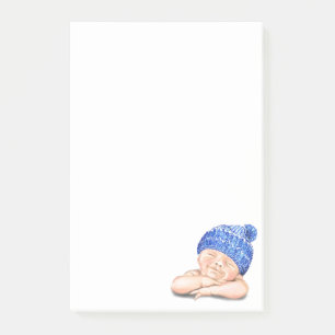 Funny Sticky Notes with Happy Sleeping Baby
