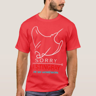 FUNNY STINGRAY ATE MY HOMEWORK Student School Gift T-Shirt