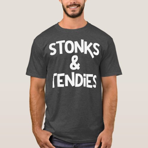 Funny Stock Market Gift Trader Gag Stonks and T_Shirt