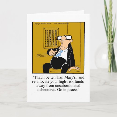 Funny Stock Market Humor Blank card