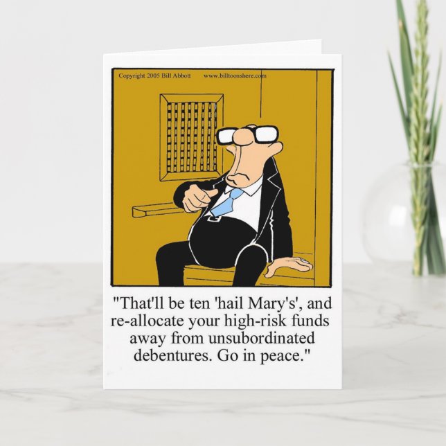 Funny Stock Market Humor Blank card (Front)