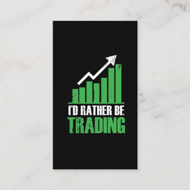 Funny Stock Market Trading Day Trader Investor Business Card (Front)