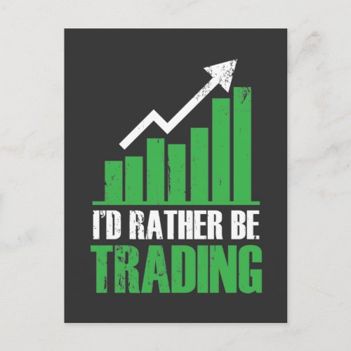 Funny Stock Market Trading Day Trader Investor Postcard