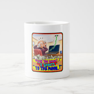 Funny Stock Trader Short Squeeze Panic Drawing Giant Coffee Mug