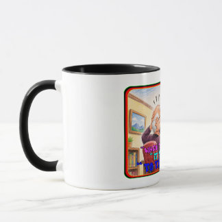 Funny Stock Trader Short Squeeze Panic Drawing Mug