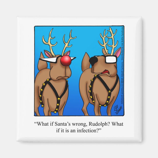 Funny Stocking Stuffer Christmas Humor Magnet (Front)