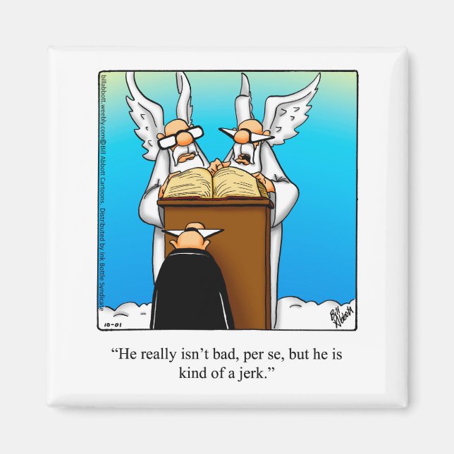 Funny Stocking Stuffer Heavenly Humor Magnet (Front)