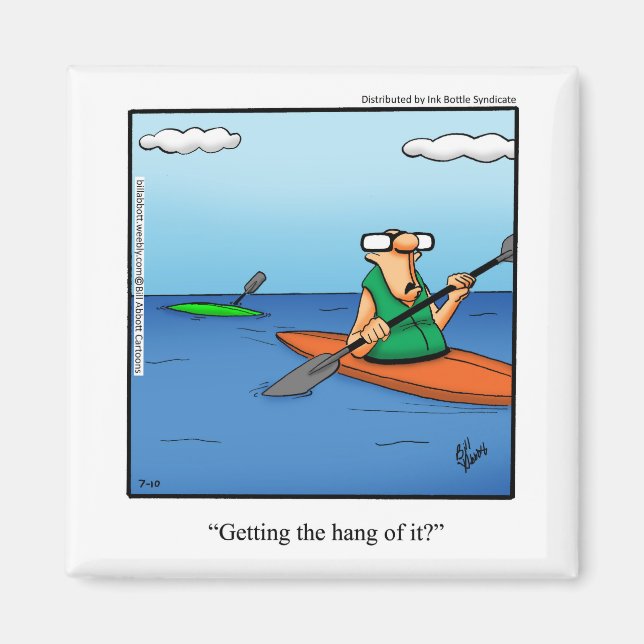 Funny Stocking Stuffer Kayak Humor Magnet (Front)