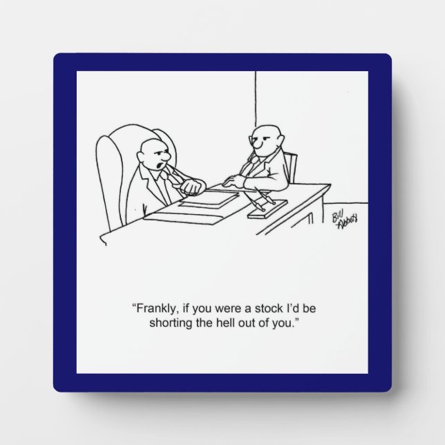 Funny Stockmarket Plaque (Front)