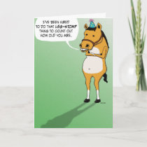 Funny Stomping Horse Birthday Card