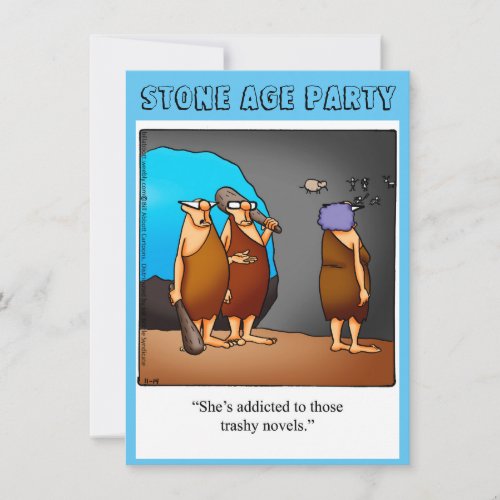 Funny Stone Age Party Invitations