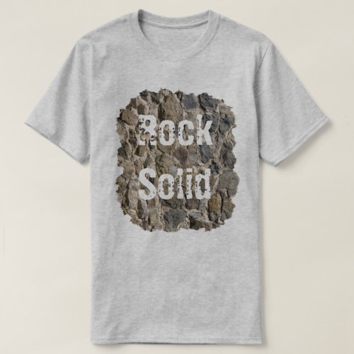 Funny Stone Wall Rock Solid T_Shirt