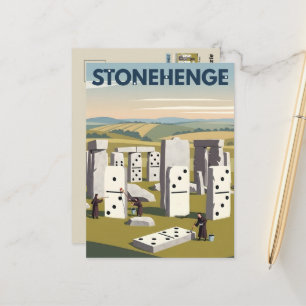Funny Stonehenge WPA Travel  Postcard