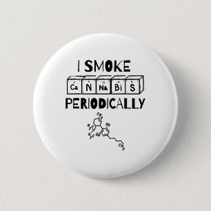 Funny Stoner Day Periodic Table Science Thc  Button