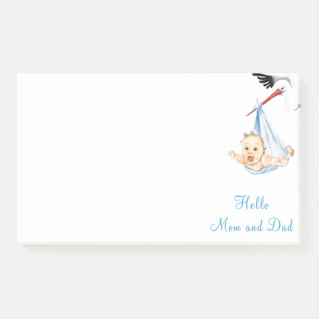 Funny Stork Baby Post-it® Notes (Front)